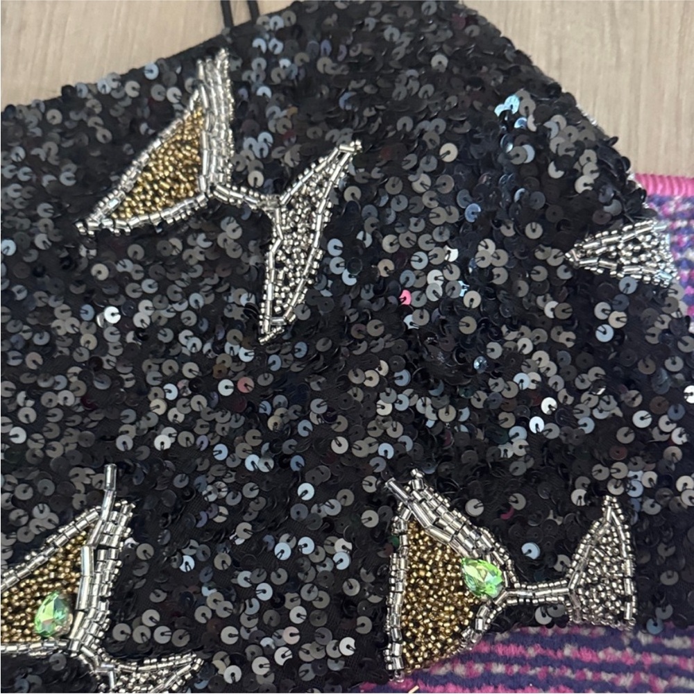 Show Me Your MuMu Tossed Martini Beaded Sequin Top - Picture 4 of 5